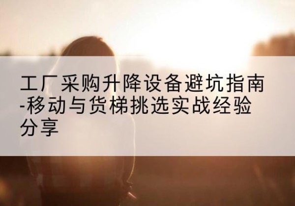 滨江移动式升降机怎么选-工厂采购升降设备避坑指南-移动与货梯挑选实战经验分享